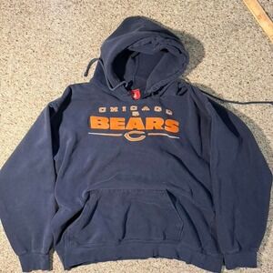 Vintage Chicago Bears Navy Hoodie Size Large